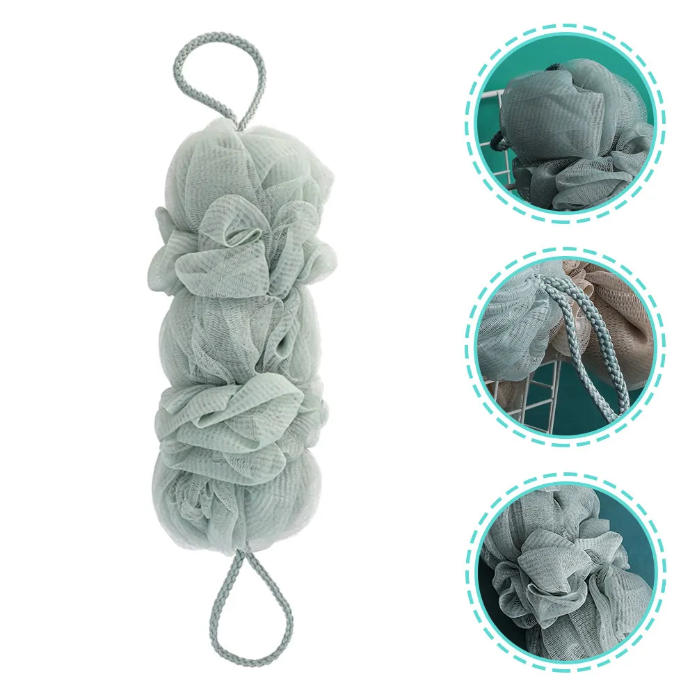 

Набор из 3 длинных мочалок-полосок для душа: премиальный скрабер для тела, отшелушивающий и очищающий, создающий обильную пену, для ежедневного использования