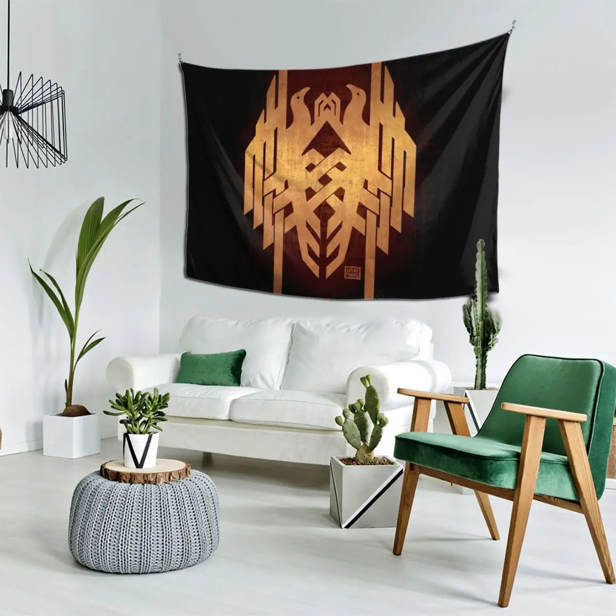 

Dragon Age: Golden Hawke Family Crest Tapestry Decorative Wall Murals Outdoor Decor On The Wall Tapestry