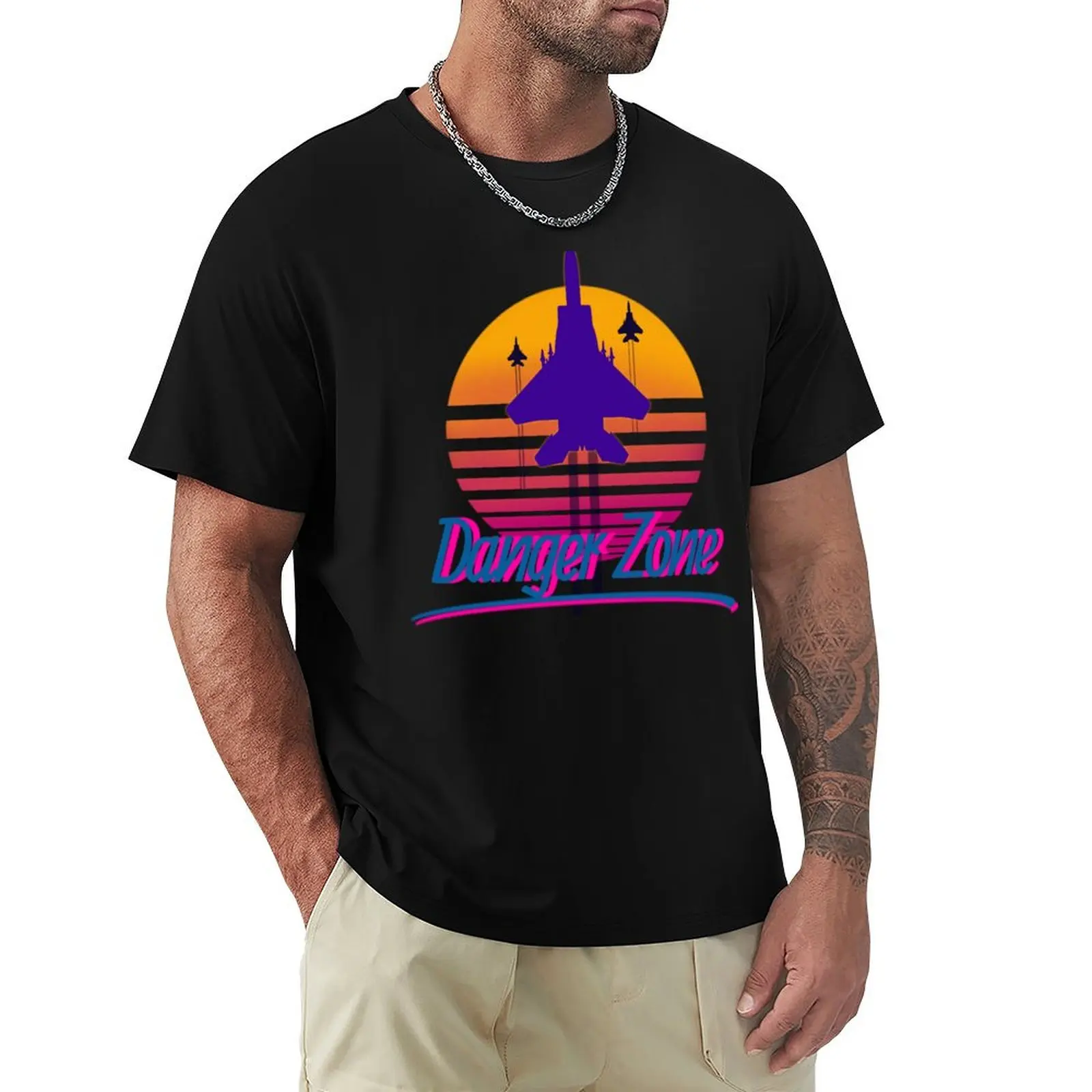 

Danger Zone T-Shirt cute tops graphic tee shirt oversized summer 2025 men clothing