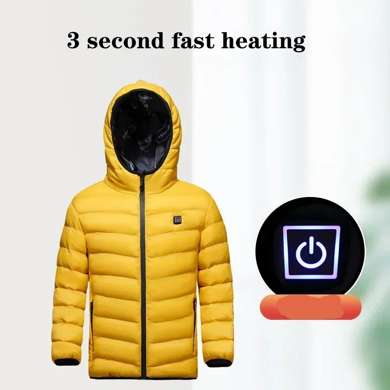 Heated Jacket for Children Men Women USB Charging Jacket Winter Heated Vest Electric Thermal Clothing Kid Washable Hiking Jacket