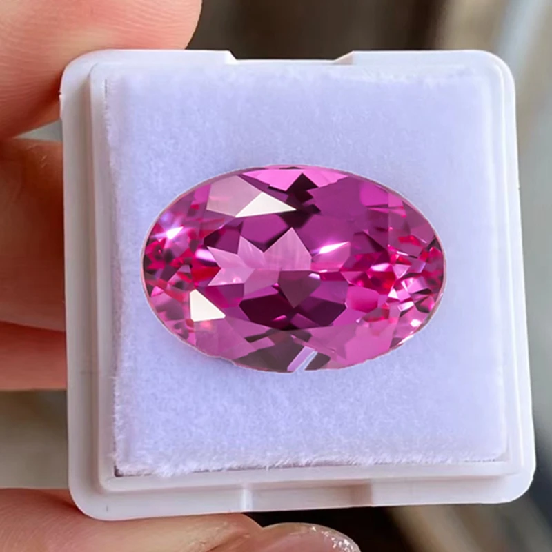 

Pretty Pink Sapphire Natural Cutting 13×18mm 16.0ct Oval Faceted Cut VVS Gem Diy Wedding Jewelry Making Materials Charms Gem