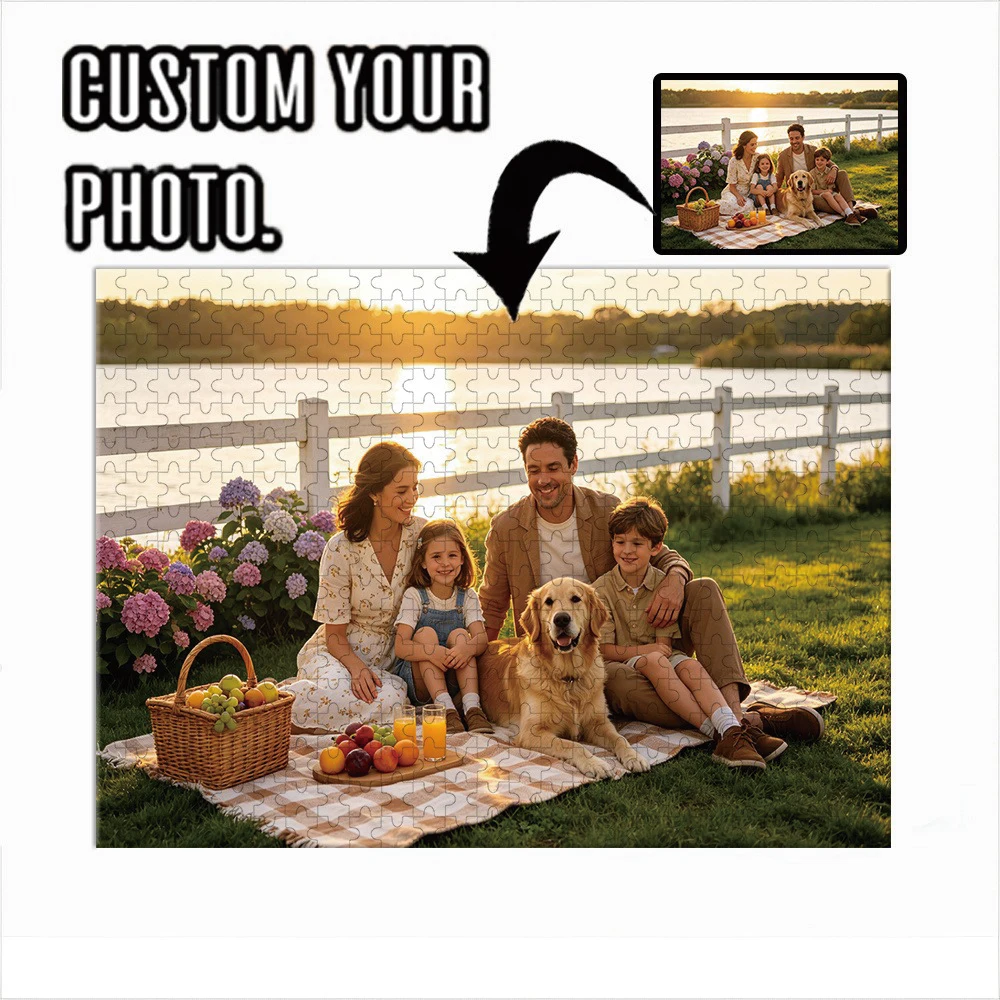 35/300/500/1000pcs Personalized Custom Photo Puzzle Couple Photos Creative Commemorative Gift Families Games