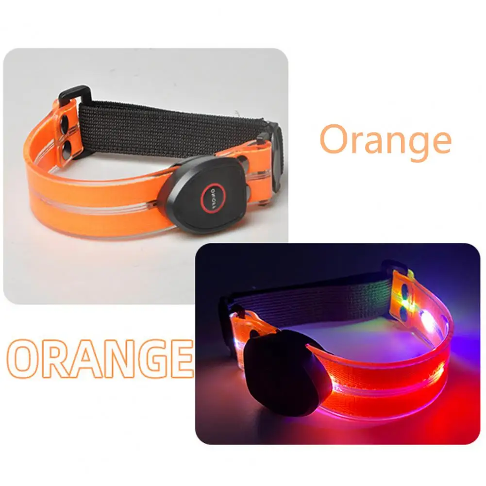 LED Armband 1 Set Eye-Catching Intense Light Button Control  Sports Exercise Glowing Armband Cycling Supply