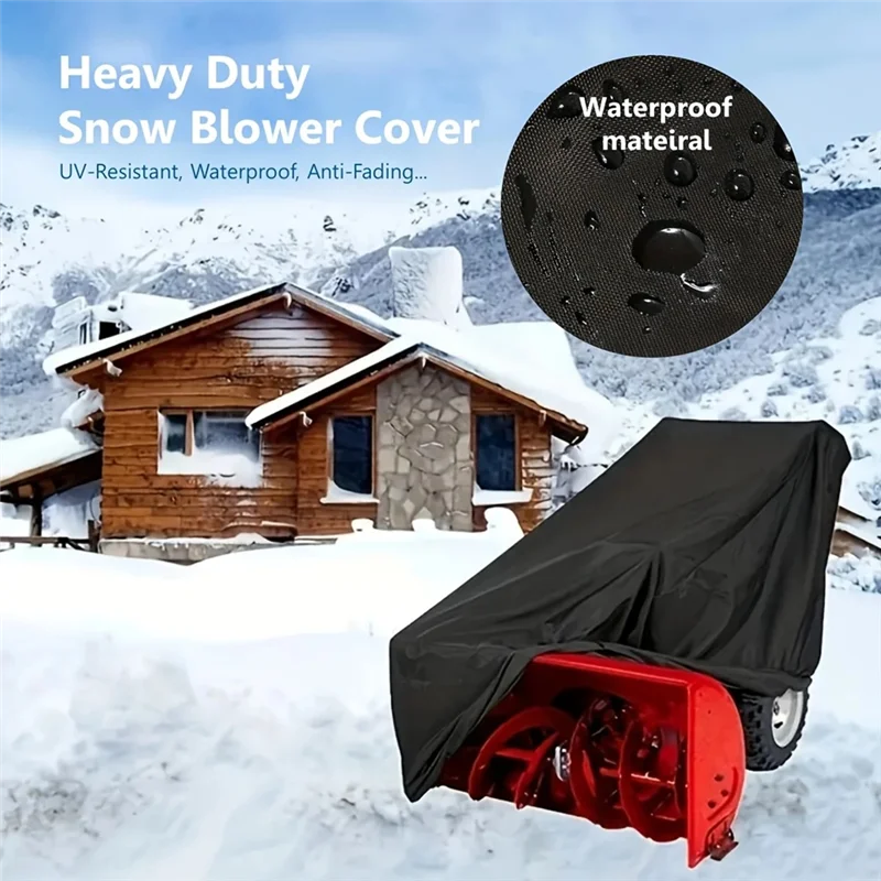 AB35-Dust& Rainproof Cover For Snow Thrower Protective Case Electric Outdoor Snow Blower Sunscreen For Snow Remover Machine