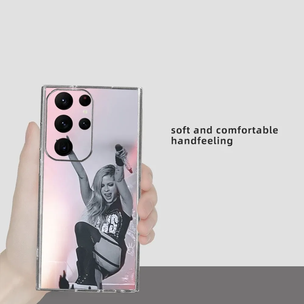 A-Avril Ramona Lavigne Phone Case for Samsung Galaxy S24 Ultra S22 S23 Ultra S21 S20 5G Protective Silicone TPU Funda