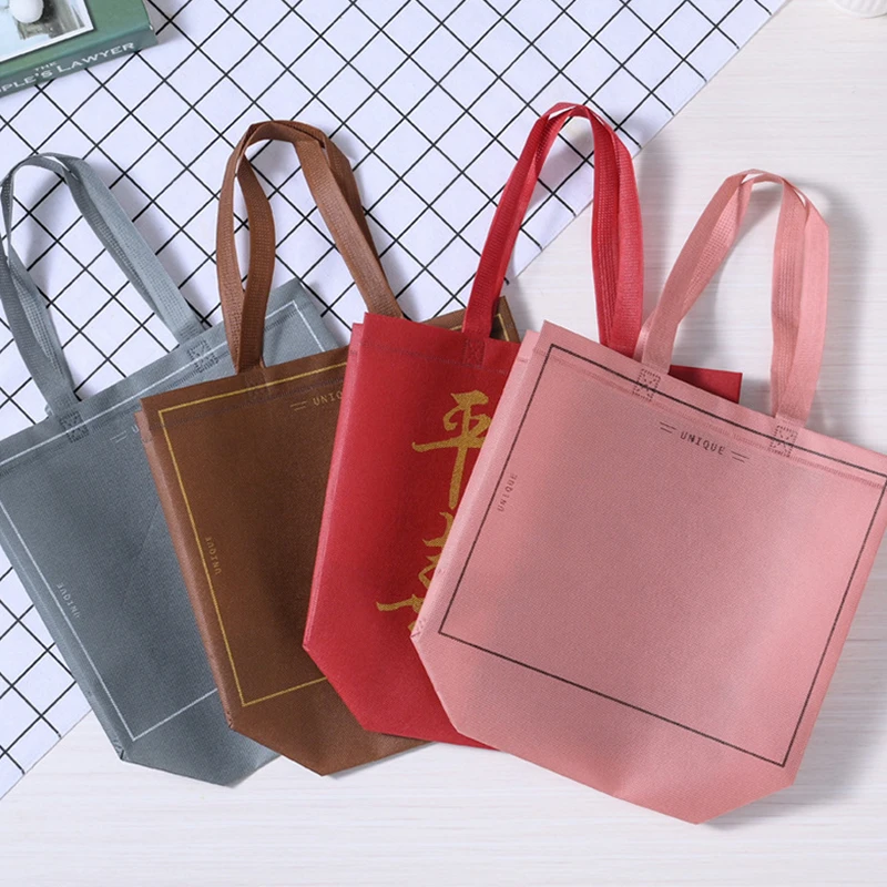 1pcs Non-woven Handbag Portable Waterproof Shopping Bag Clothing Storage Bags Three Sizes Eco Gift Cosmetics Packing Handbag