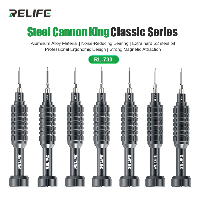RELIFE RL-730 Steel King Classic Series tournevis forte Attraction magnétique pour tournevis de démontage de téléphone portable