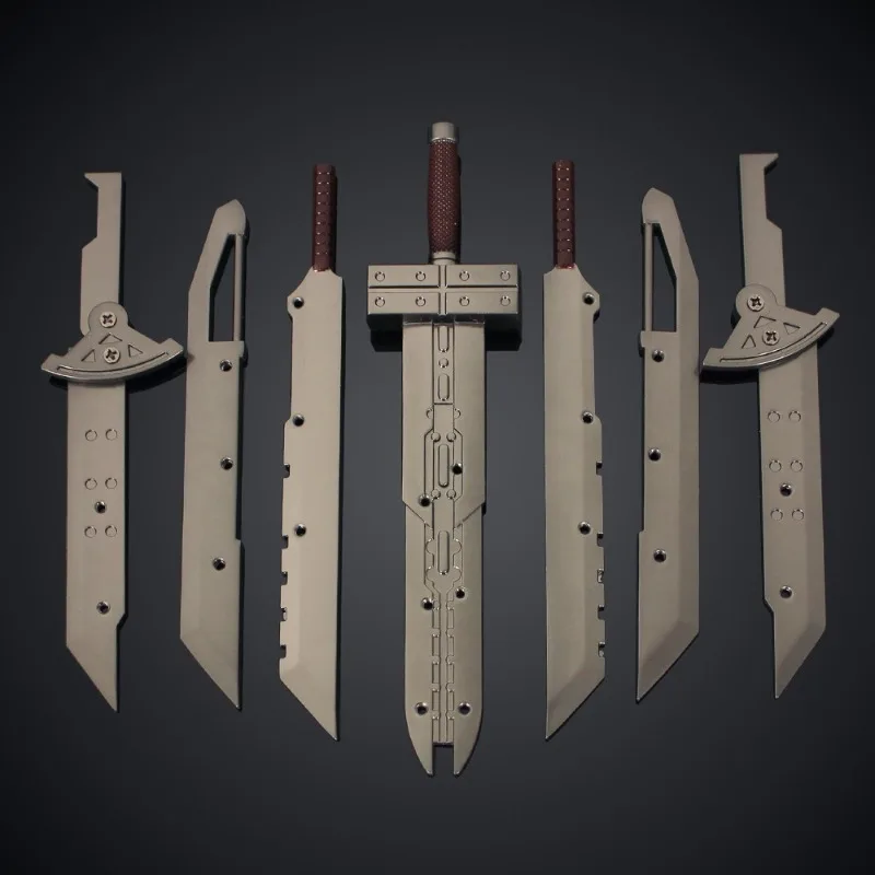 25 centimetri 7 pz Final 3 Fantasy Cloud Buster Spada Modello In Lega Giocattolo di Metallo Scatola di Vacanza Gioco Periferico Anime Manga Collezione Regalo Giocattolo