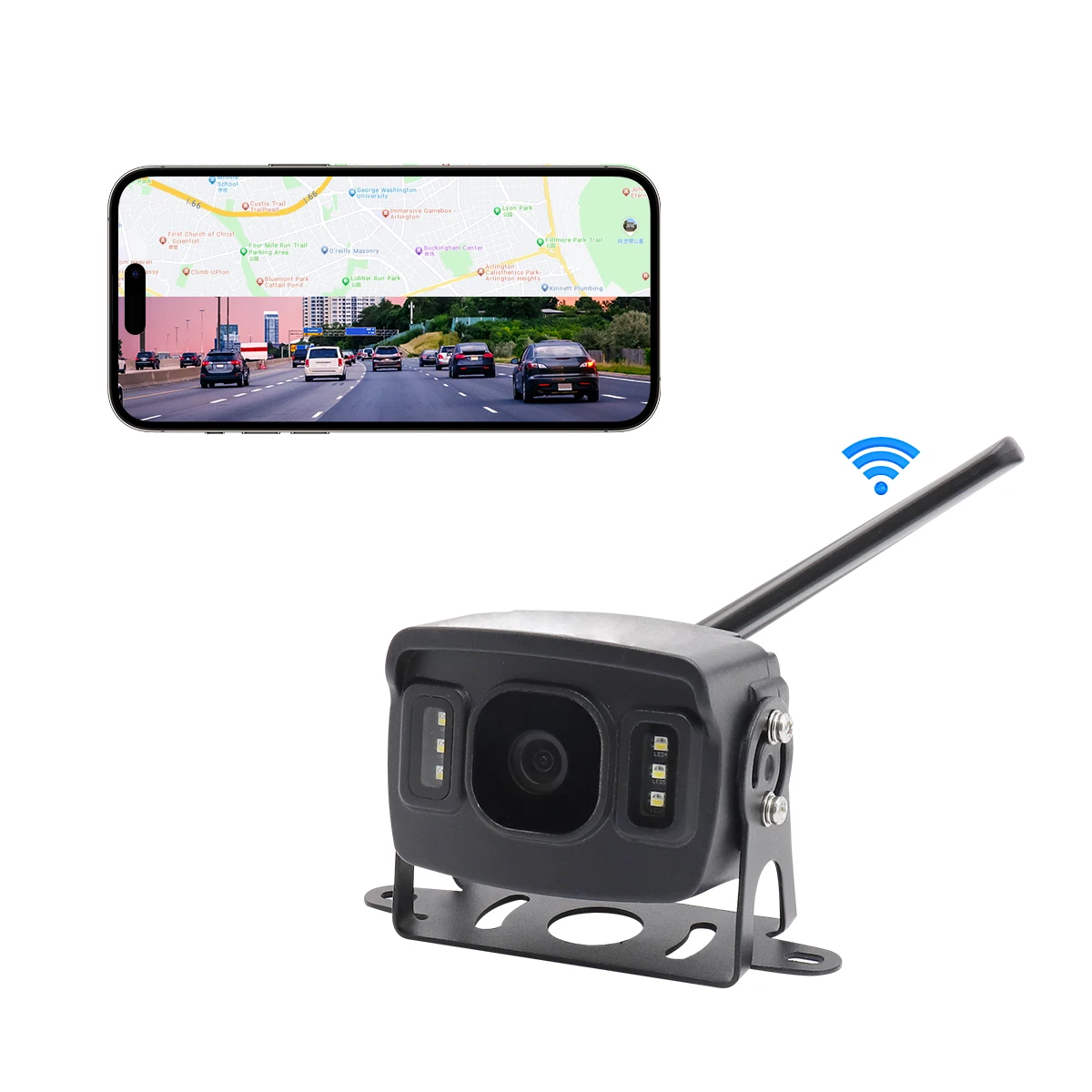 4G Sim Card Vehicles Wireless Camera Security Systems 2.4G Transmit Digital Monitor Surveillance Vehicle Camera for Trucks Bus