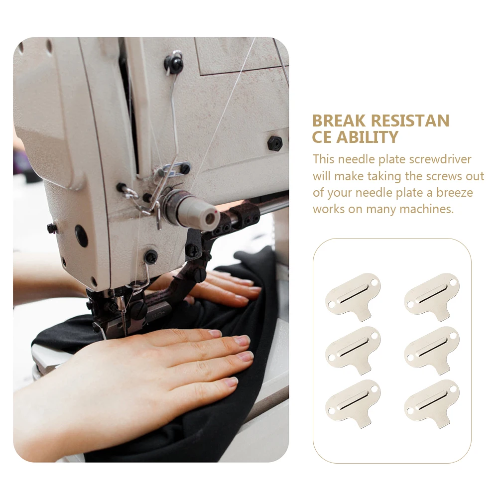 

6pcs Sewing Machine Screwdriver Needle Board Tools Gadgets Replacement Parts Supplies Easy Install Time Saving Sturdy Materials