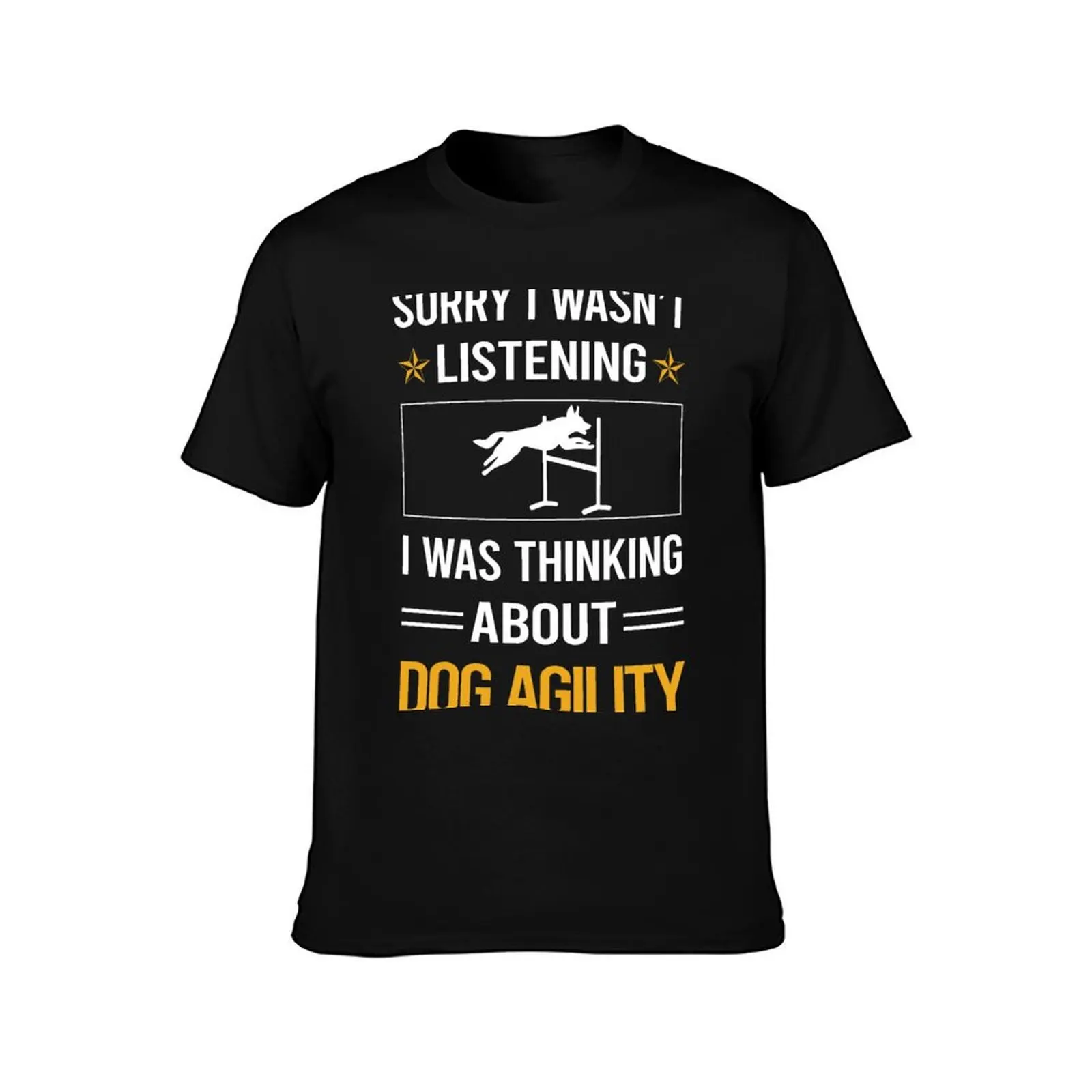 Funny Listening Dog Agility Training T-Shirt Work Wear Lightweight Tee T-Shirt