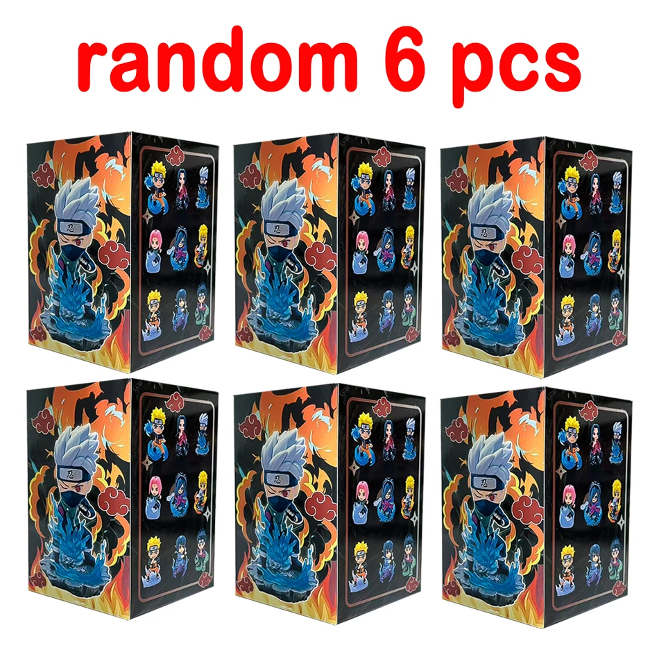Naruto Blind Box Actionfiguren-Set Q-Version PVC Anime-Figuren Uzumaki Sasuke Itachi Kakashi Sammelmodelle Desktop-Geschenk
