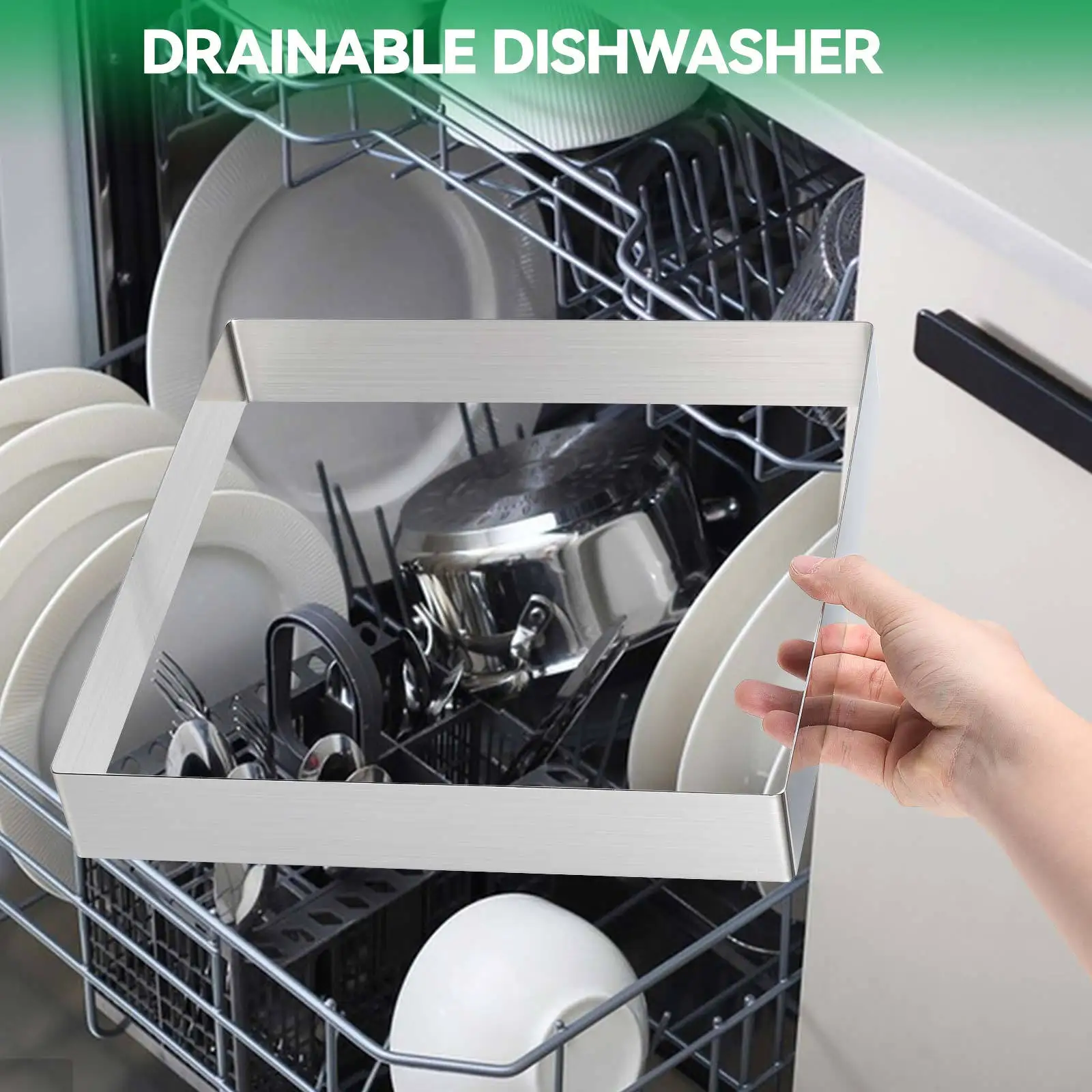 17 بوصة الفولاذ المقاوم للصدأ قالب الكعكة مربع موس الدائري ارتفاع درجة الحرارة مقاومة الخبز أداة للمعجنات كوكي العجين ساندويتش #3