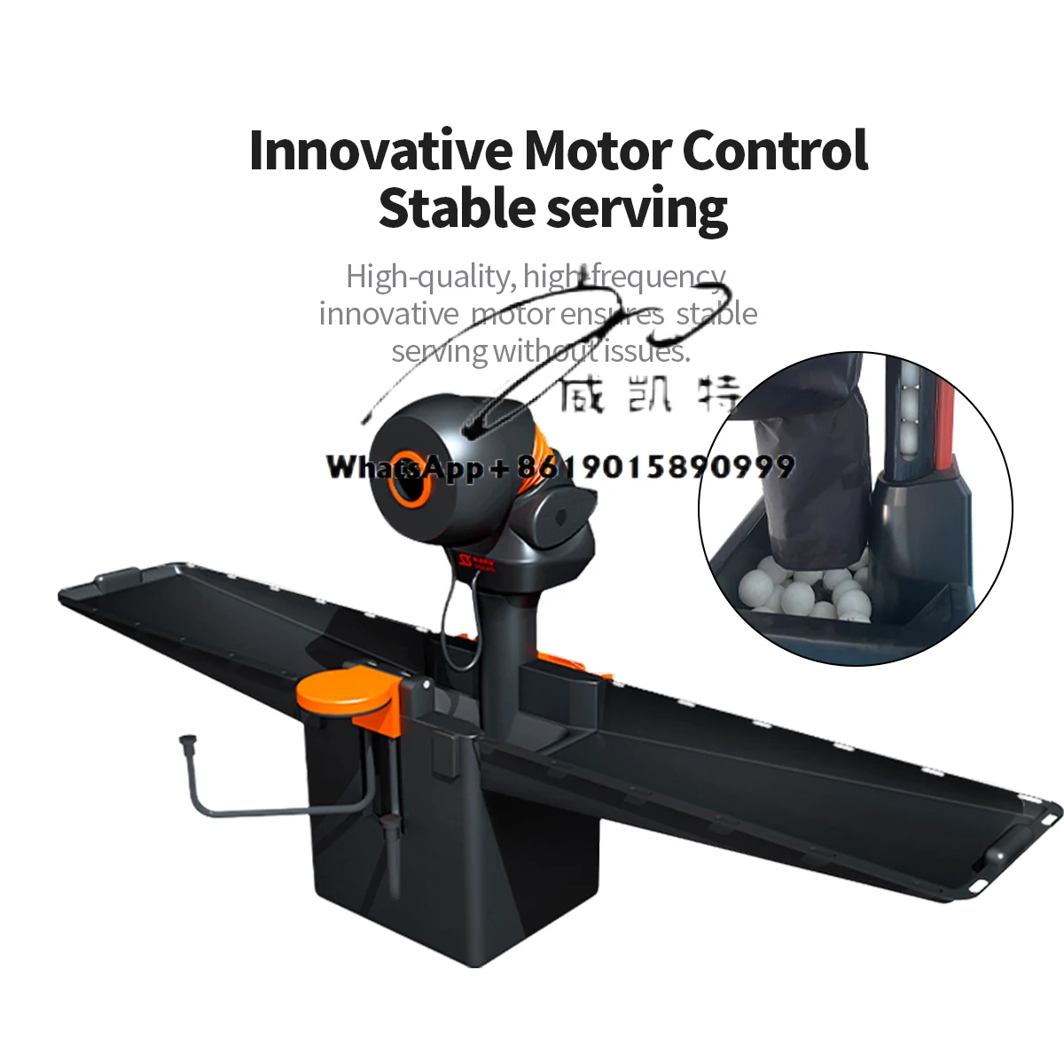 Máquina de bolas de alimentação robô de mesa de tênis de bola SIBOASI P2300