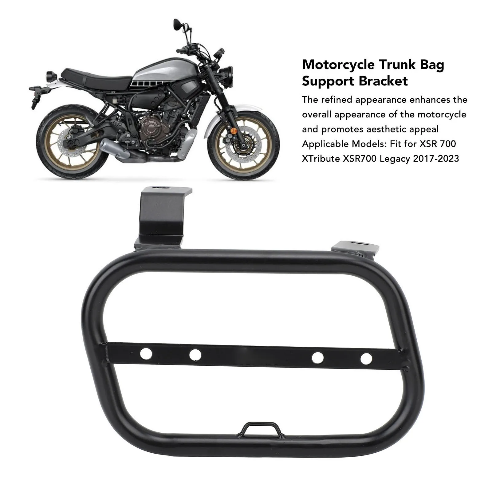 Motorfiets Kofferbak Tas Ondersteuning Beugel Extra Opslag 16 Mm Ijzeren Pijp Zadeltas Side Mount Houder Voor Yamaha Xsr 700 2017-2023