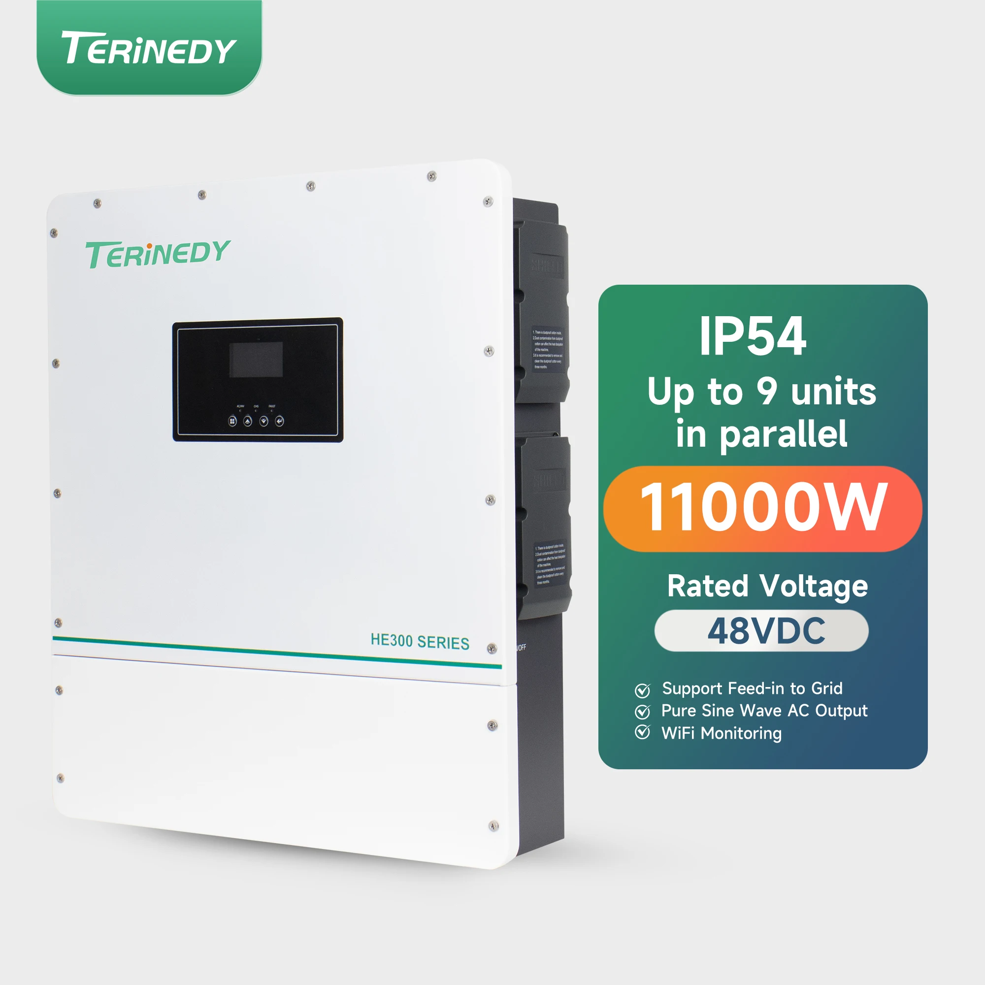 11kw 11kva 11000w 10kw 10kva 12kva IP54 230v Can Be Connected in Parallel Grid-connected and Off-grid Hybrid Solar Inverter