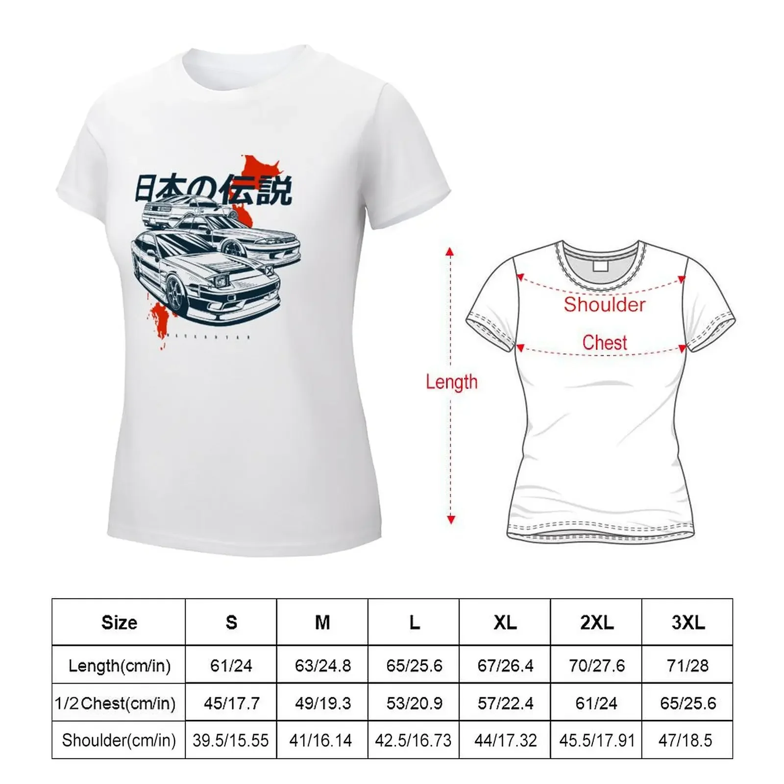 Japanese Legends. 240Sx, Skyline, 300ZX T-shirt summer top plus size tops graphics Woman clothes