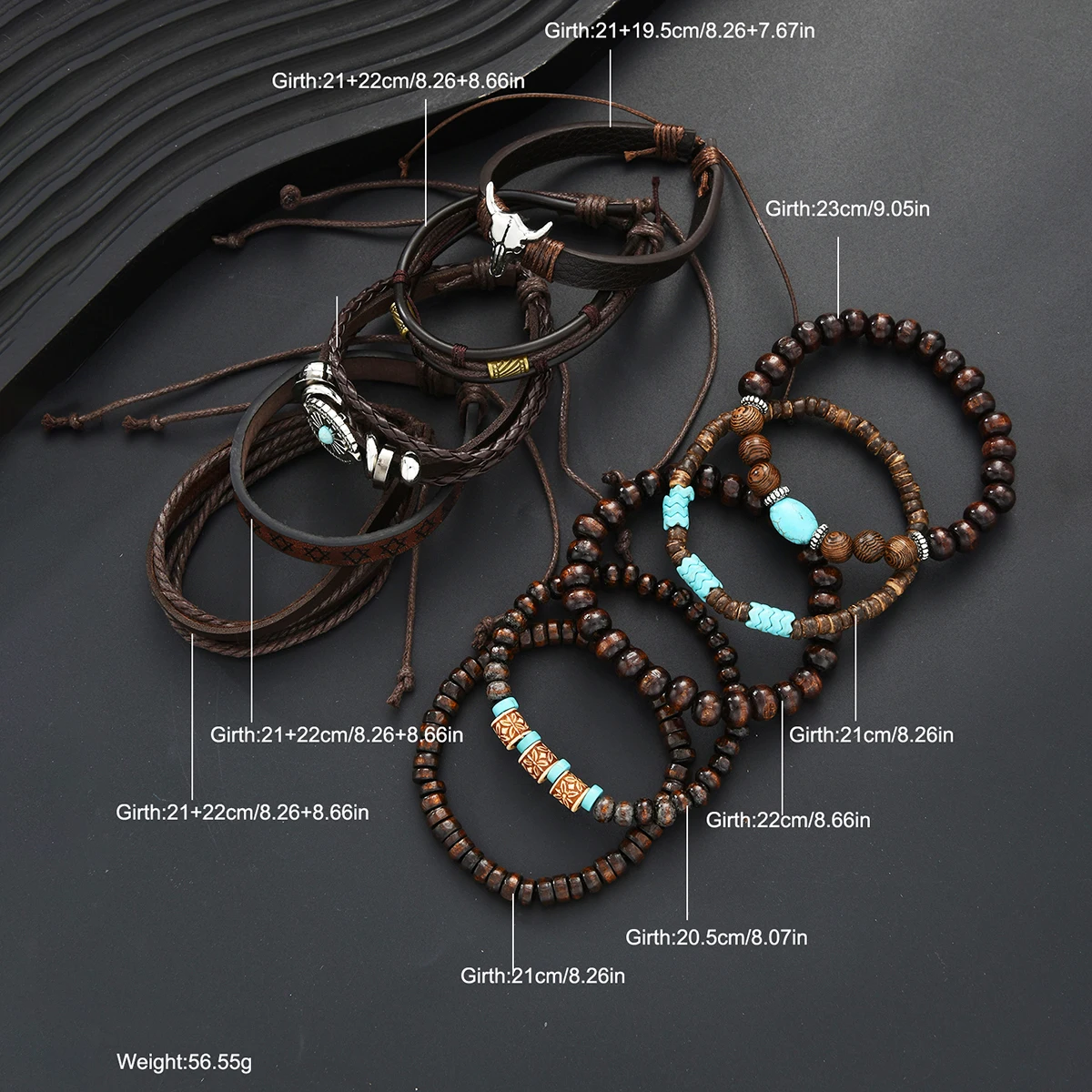 10 قطعة/المجموعة خمر العرقية نمط المنسوجة الجلود سوار للرجال النساء البوهيمي البقرة شجرة الحياة الأساور الجلدية مجوهرات هدايا جديد