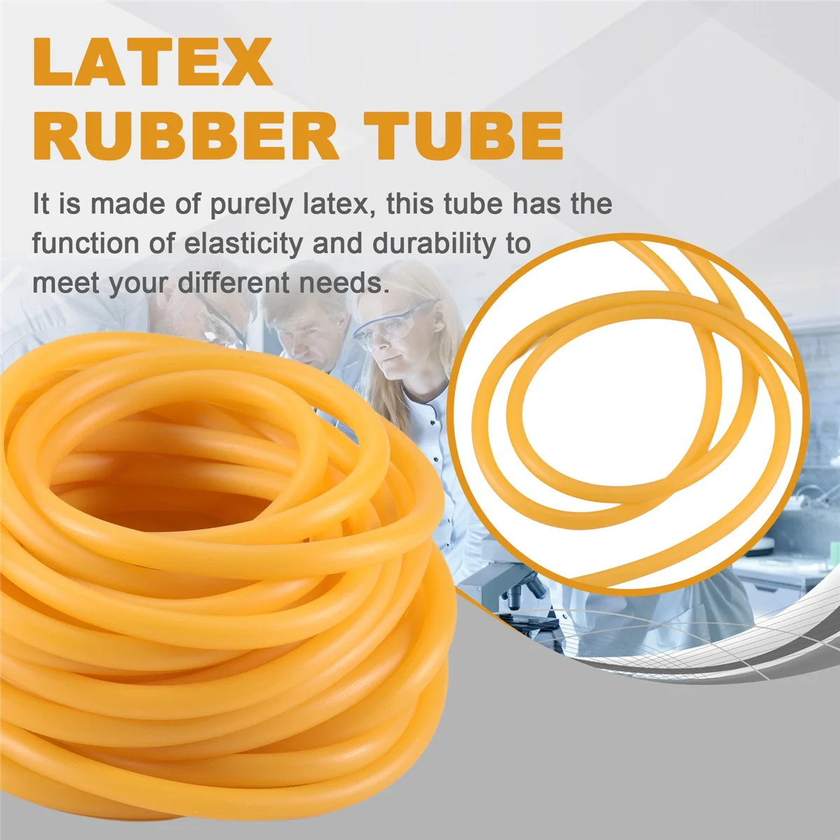 A37F 2025 أنبوب مطاط اللاتكس الطبيعي 33Ft أنابيب مطاطية صناعية مرنة لمختبر المستشفى المنزلي 6 مللي متر × 9 مللي متر #4