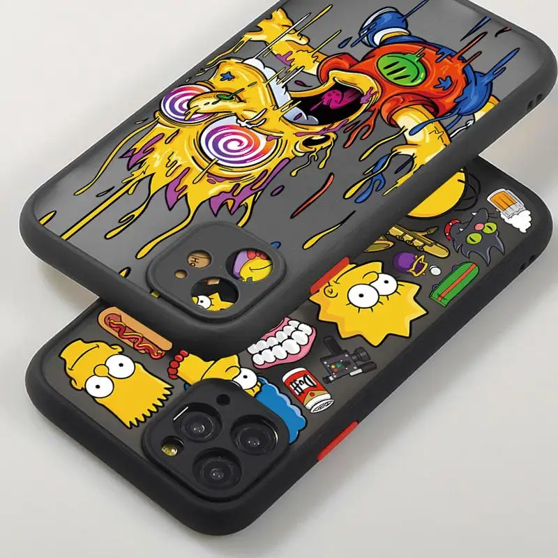 The Simpsons Homer Case for Apple iPhone 11 13 15 14 Pro Max 12 Mini 7 8 Plus XR X XS SE 6 6S Funda Matte Back Phone Cover