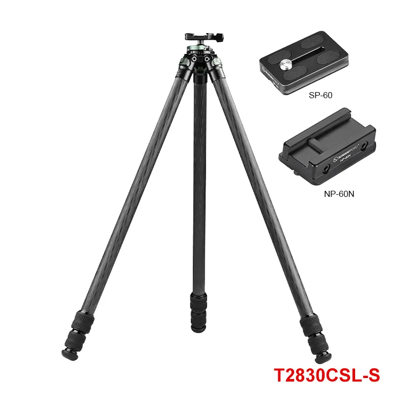 SUNWAYFOTO T2830CSL-serie 65'' koolstofvezelstatief met 30 mm kogelkop, 3 secties