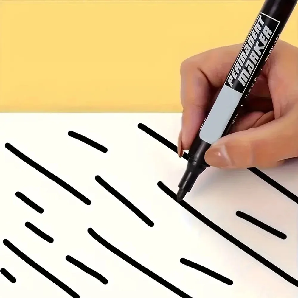 1-50Pcs Waterproof Oil-based Marker Pen Markers Black Blue Red Ink for Glass Metal Stationery Art Drawing Office School Supplies