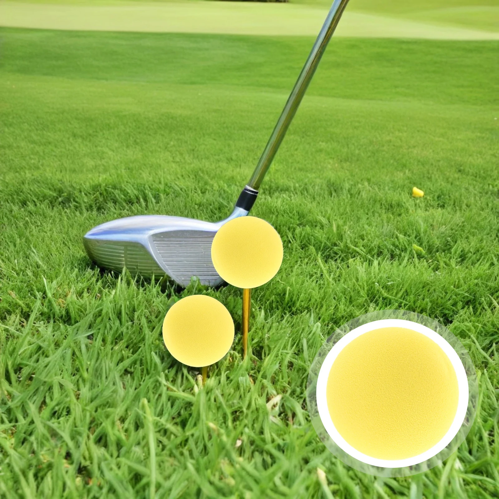 

Golf Practice Balls Soft Impact Low Bounce Backyard Launch Monitor Compatible Swing Analysis Training