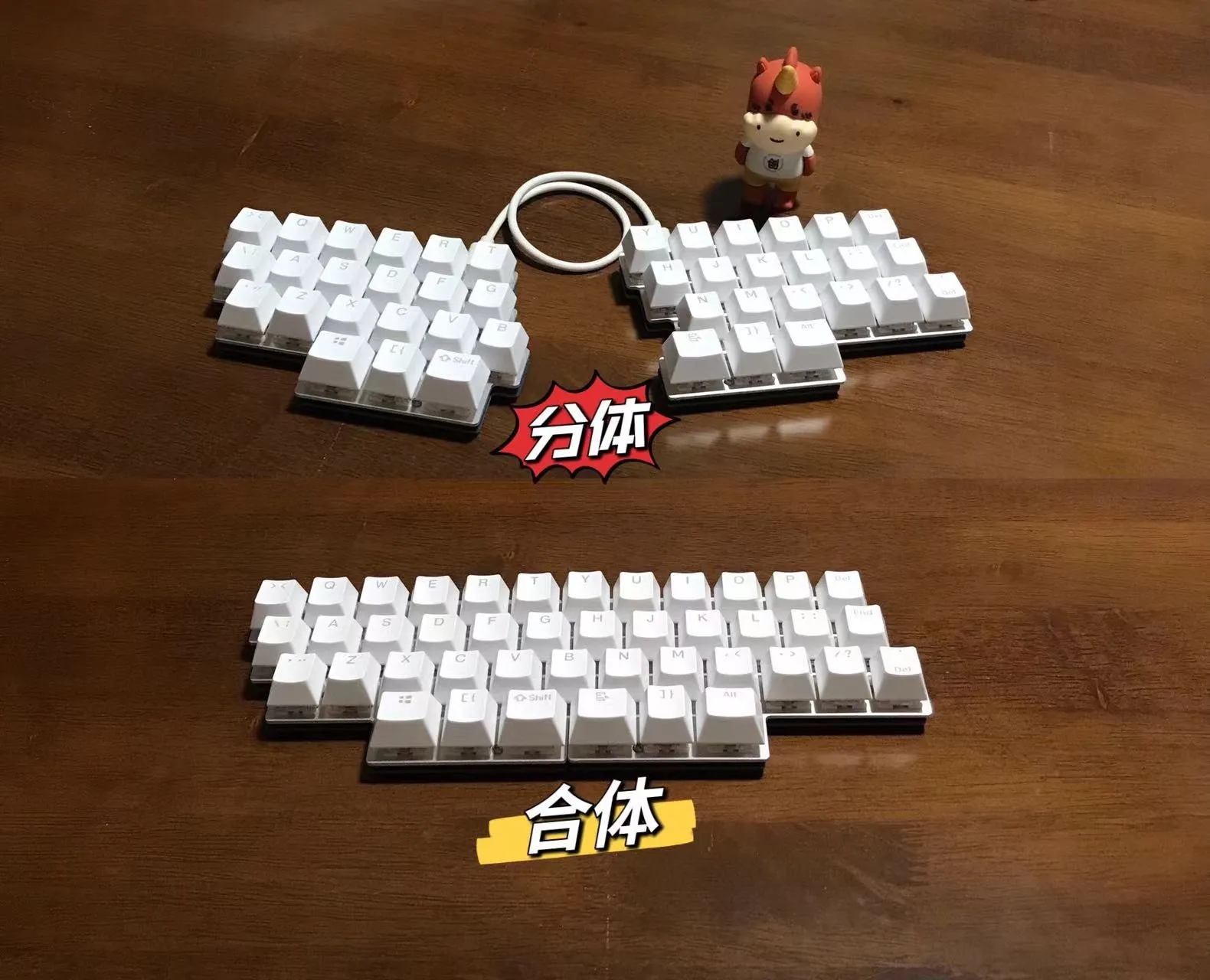 

Y42 Split Slanted Keyboard Custom 42keys Hot Swap RGB Wired Aluminium Keyboard QMK VIAL Ergonomics Slanted Mechanical Keyboard