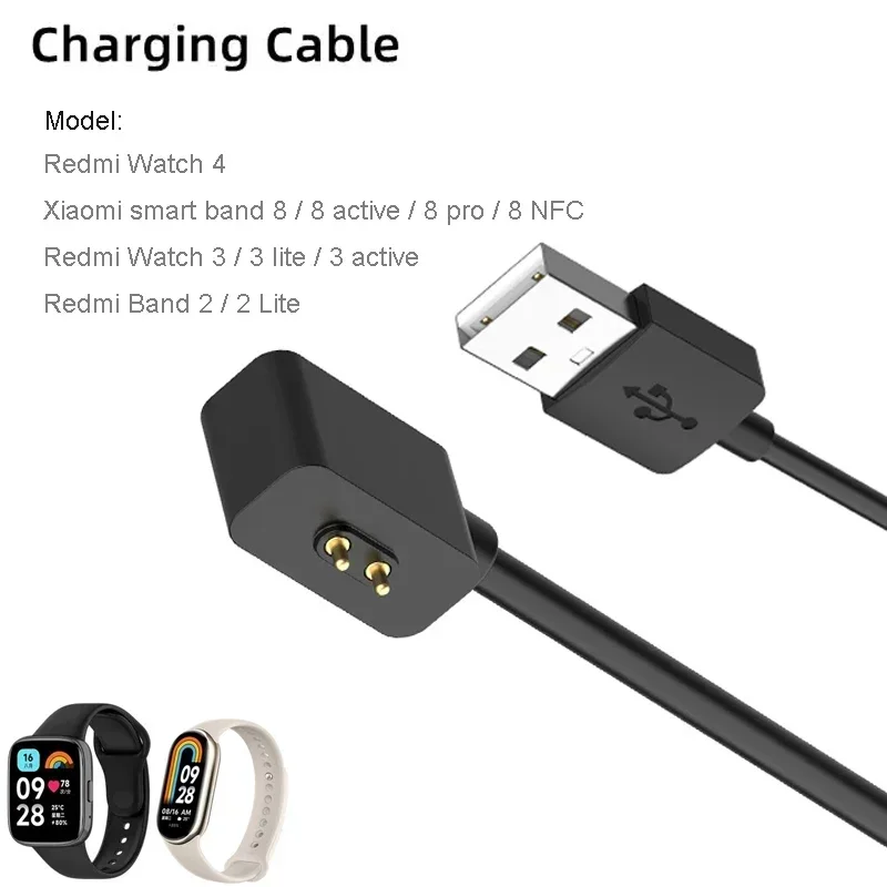 Magnetic USB Charging Cable For Xiaomi Redmi Watch 6 5 4/Band 2/Watch 3 Lite/youth Power Charge