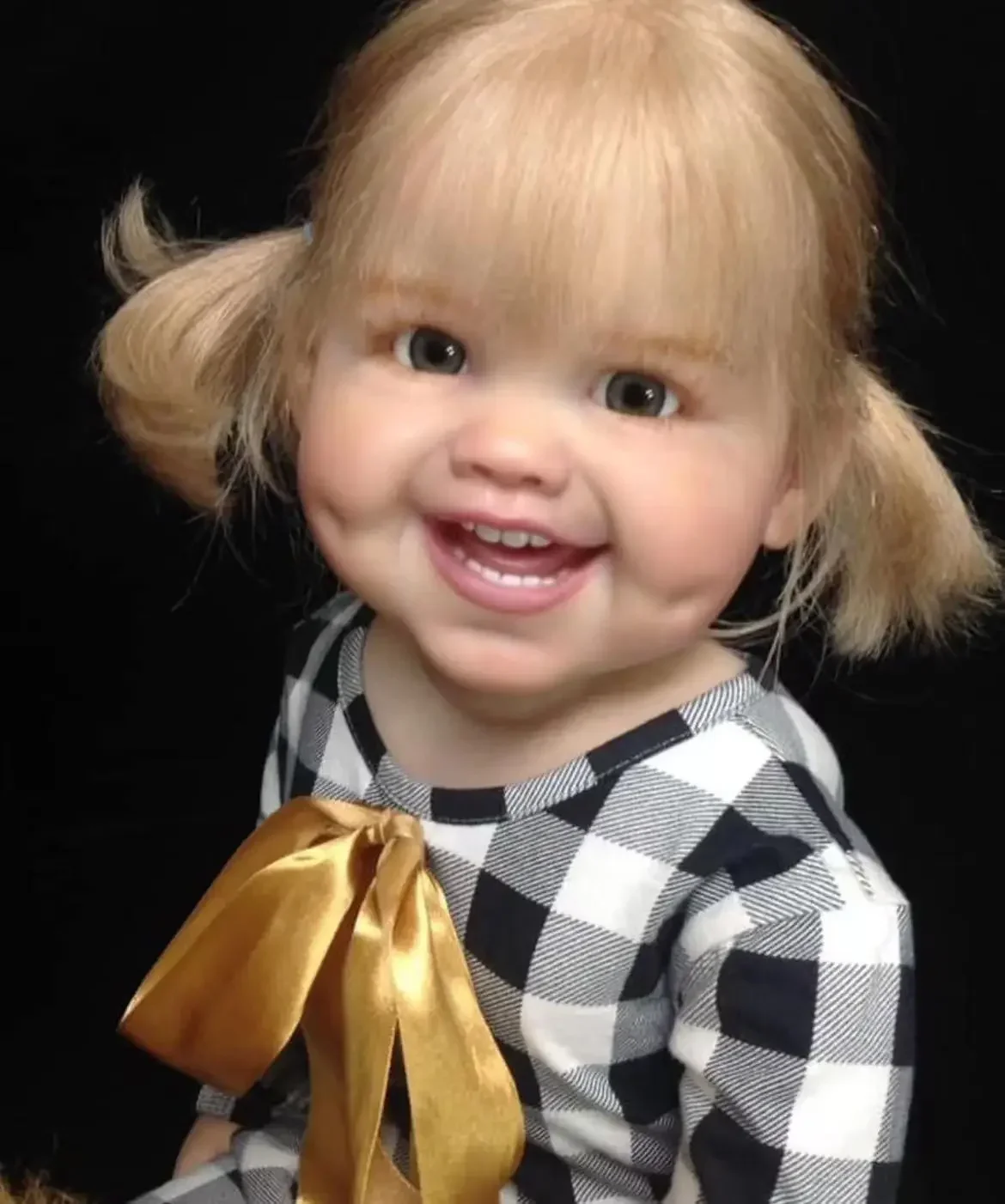 DLS Limited Supply 32''Huge Girl Reborn Baby Dimple With Hand-Rooted Blond Hair Already Finished Dolls Christmas Gift