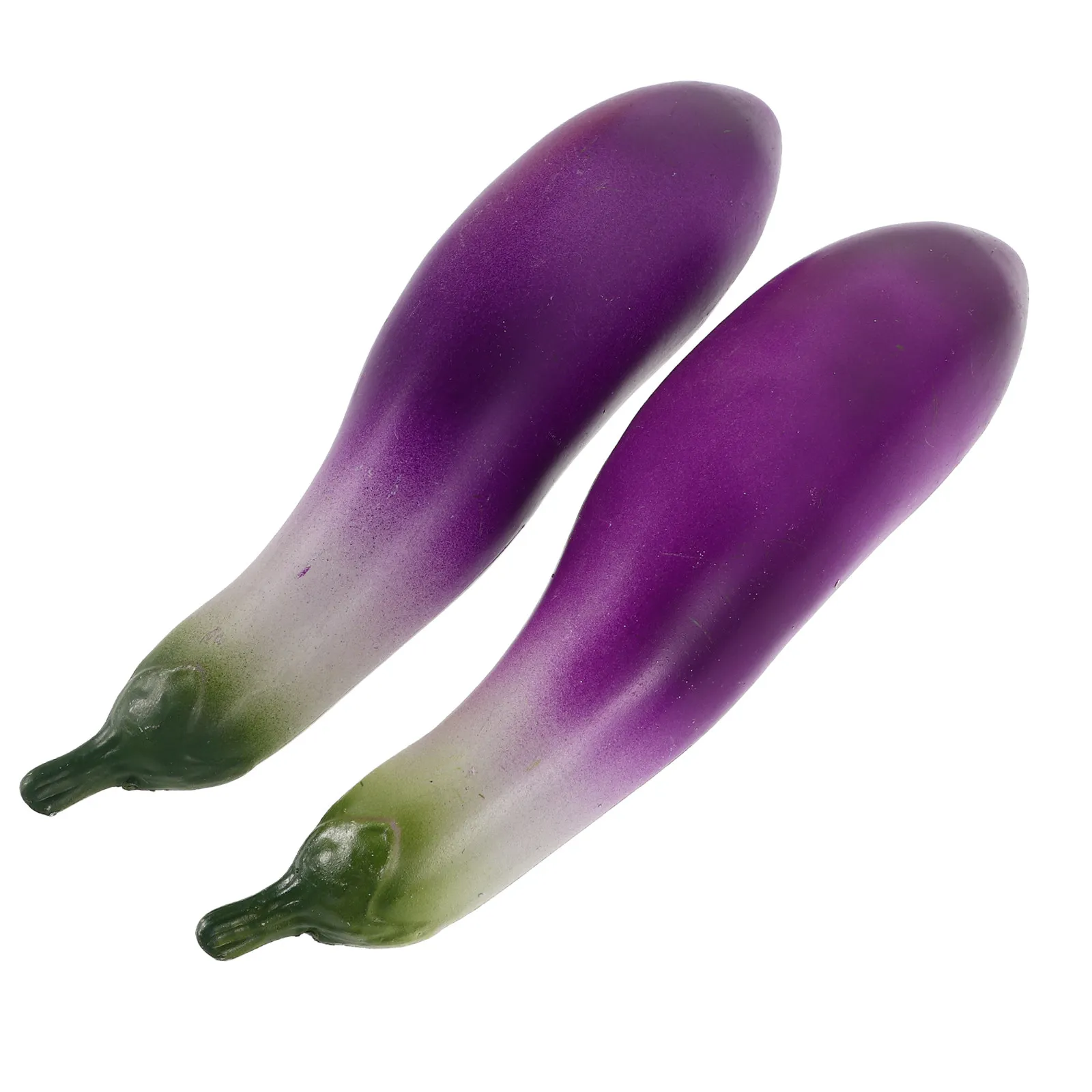 2 Piezas de Modelos de Berenjenas Realistas, Decoraciones de Vegetales para Exhibición en Gabinetes de Cocina, Decoración del Hogar y Accesorios de Fotografía