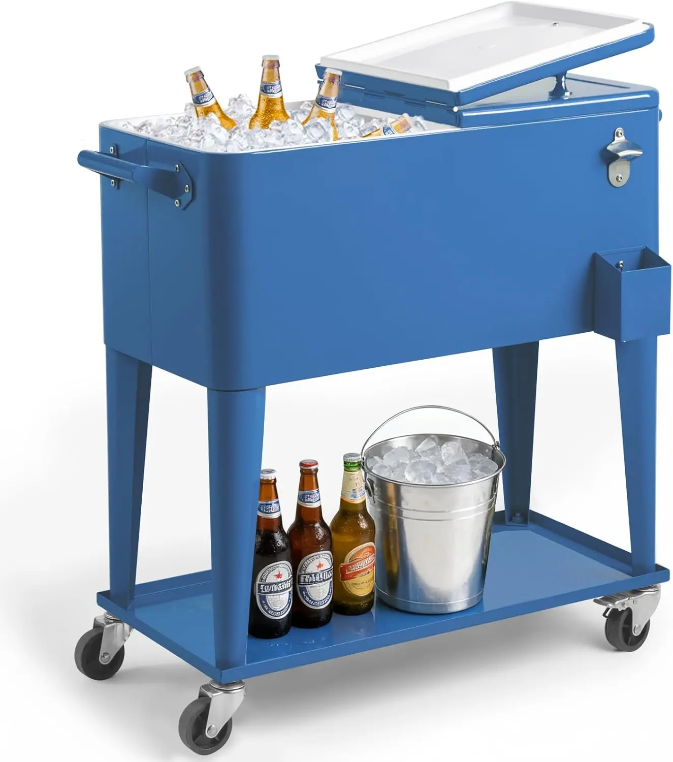 73L hot-selling rolling refrigerated truck metal freezer with wheel incubator suitable for parties