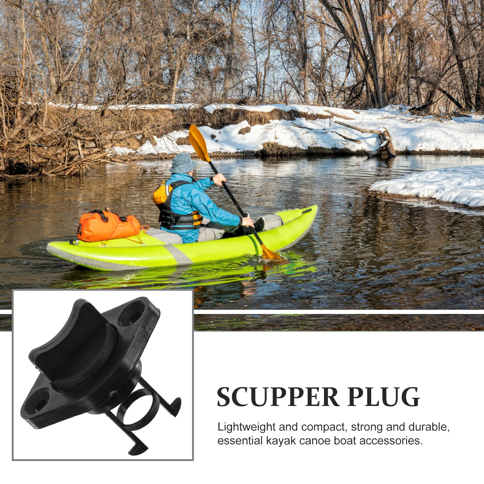 

Professional Sturdy Kayak Drain Plug Compact Lightweight Essential Canoe Fishing Inflatable Accessories Scupper Plugs for Kayak