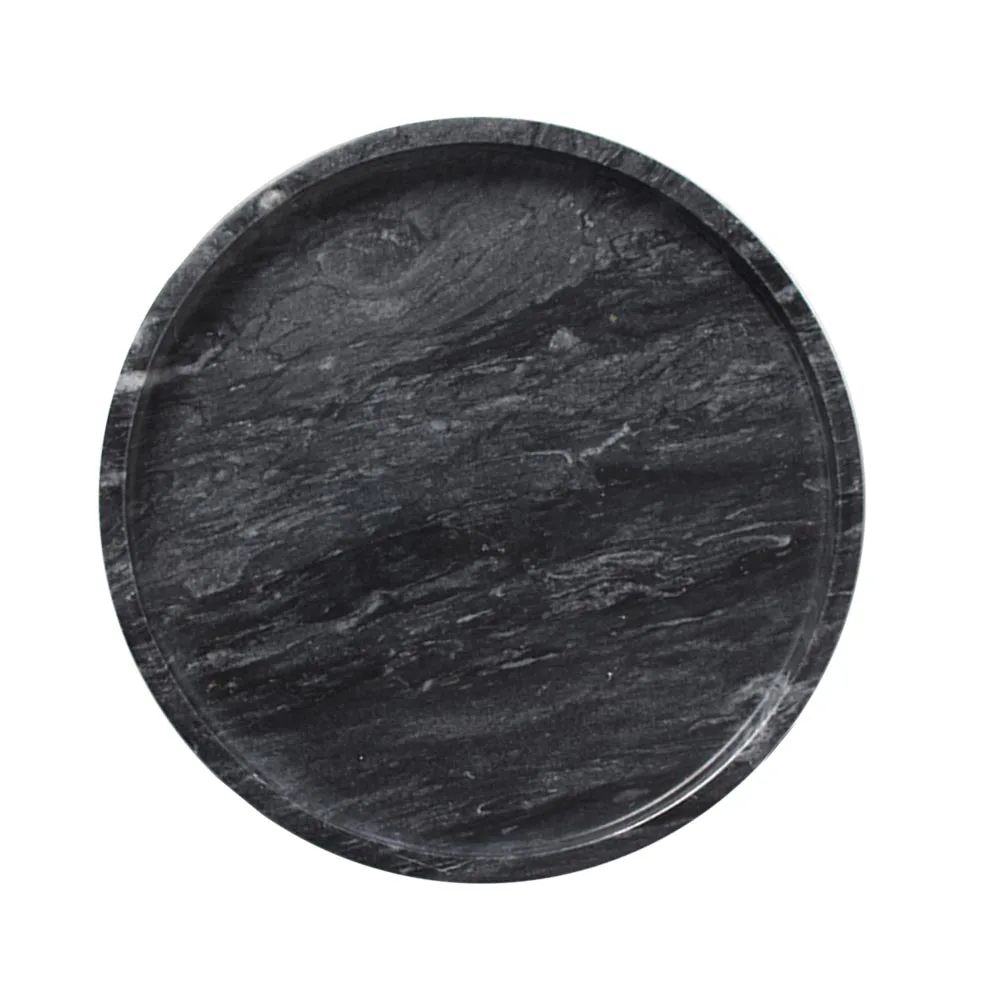 

Marble Tray Grey Creative Dessert Plate Dried Fruit Snack Storage Dish for Party Home Decor Easy Clean Dessert Plate