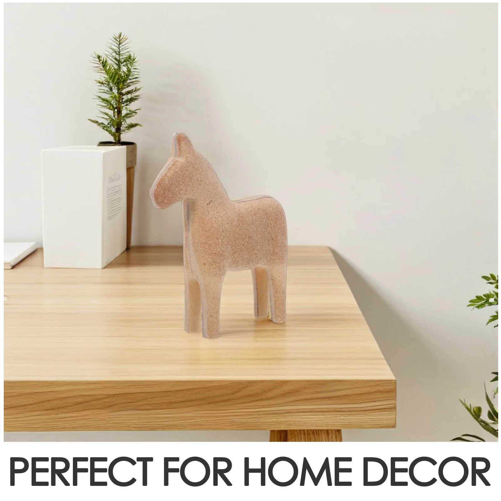 3Pcs Paintable Wood Horse Cutout for Creative Crafting Kids Adults Farm Themed Art Project Rustic Wooden Animal Decoration