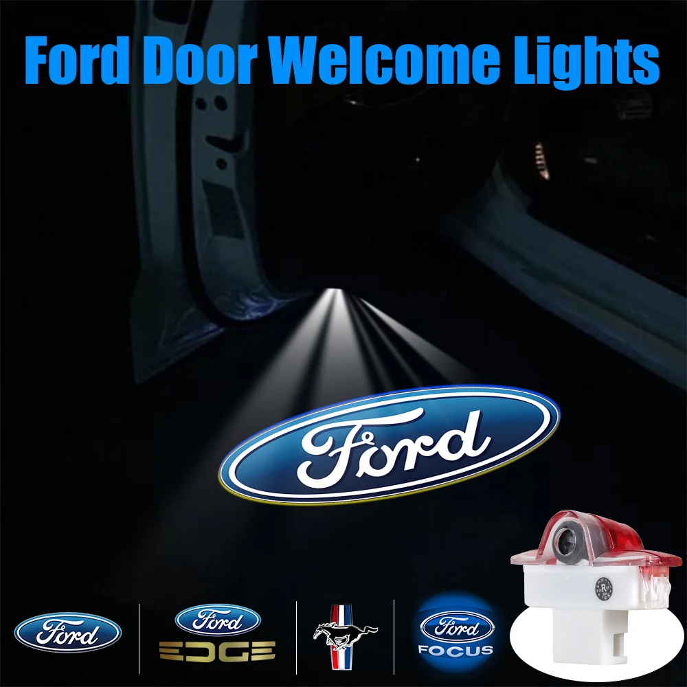 2 Piezas de Luces LED de Bienvenida para Puerta de Coche, Proyector, Lámpara Decorativa, Accesorios de Estilo Automotriz para Ford S-MAX 2007-2008 CHIA-X 2007-2013