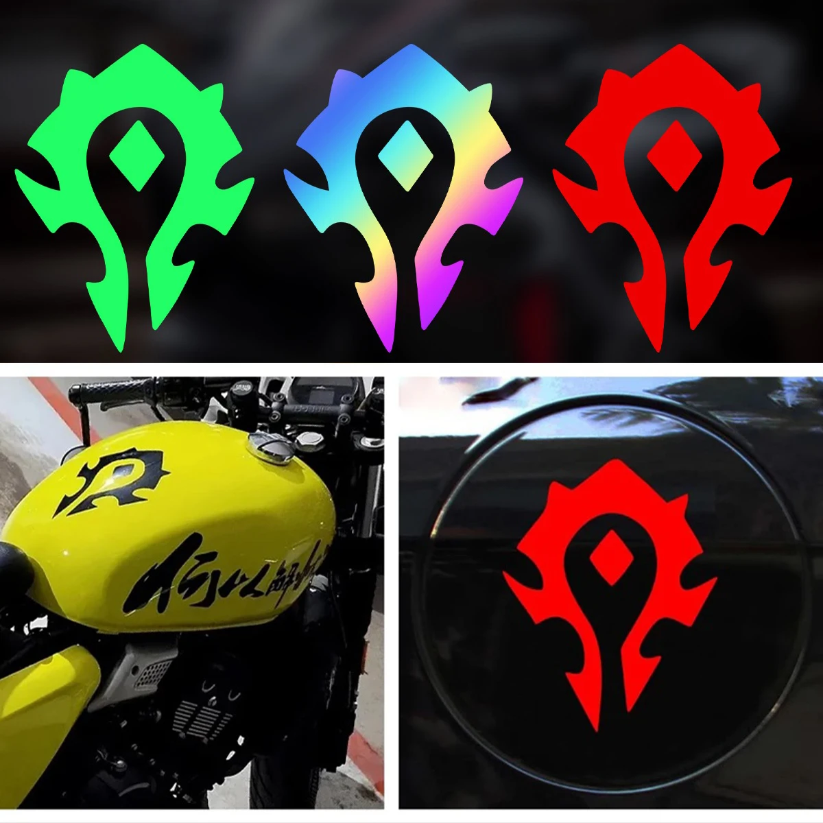 

For World of Warcraft Game WOW Tribal Logo Car Stickers Body Window Motorcycle Scooter Electric Helmets Accessories Decor Decals