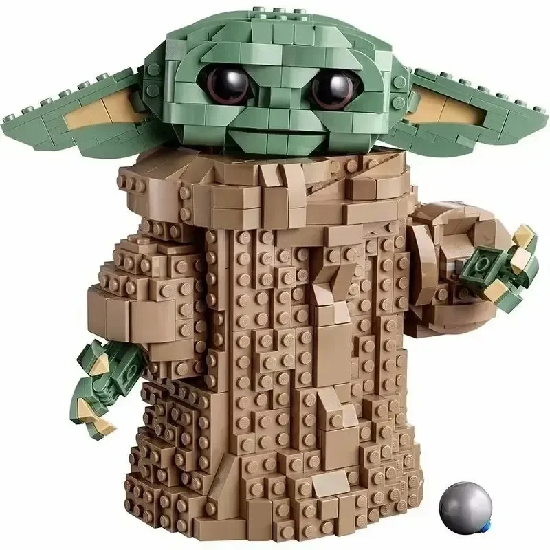 Miniso Disney Space Star Child Baby Yoda متوافق مع 75318 حروب بنة الطوب مجموعة Droideka القابلة للبناء 75381 لعبة هدايا للأطفال