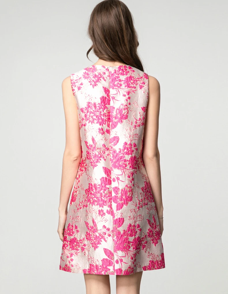 فساتين نسائية برقبة دائرية بدون أكمام ومطبوعة بالخرز فساتين قصيرة أنيقة