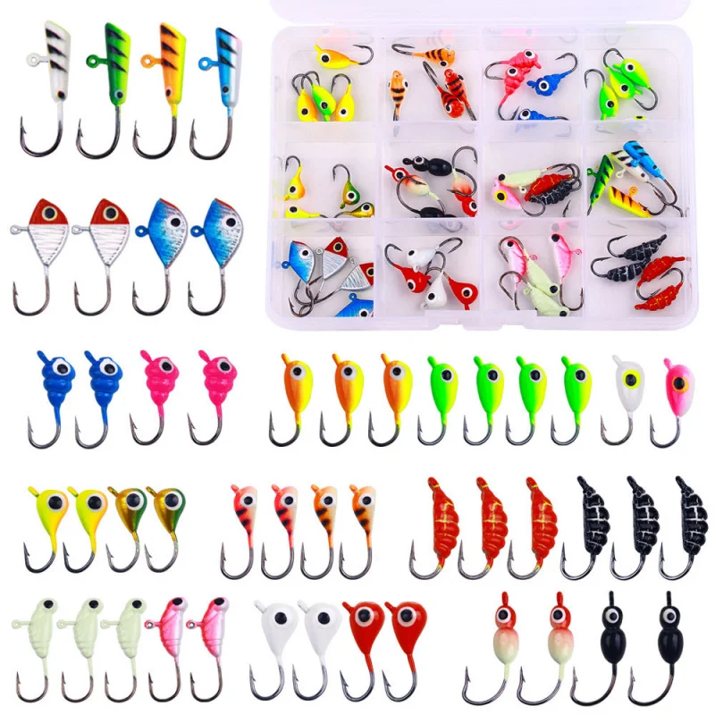 

Набор мини-приманок с микро-головками и крючками для зимней рыбалки, специальные рыболовные крючки с искусственной приманкой, металлическая конструкция