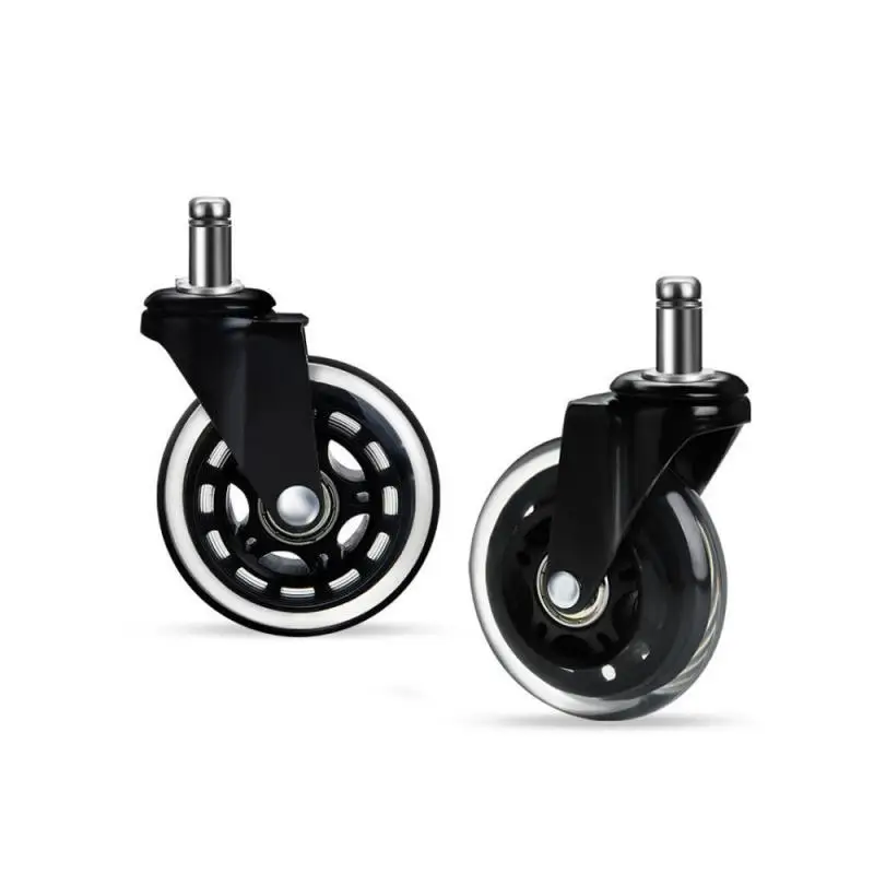 

1PC Universal Mute Wheel 3 inch Office Chair Caster Replacement 60KG Swivel Rubber Soft Safe Rollers Furniture Hardware