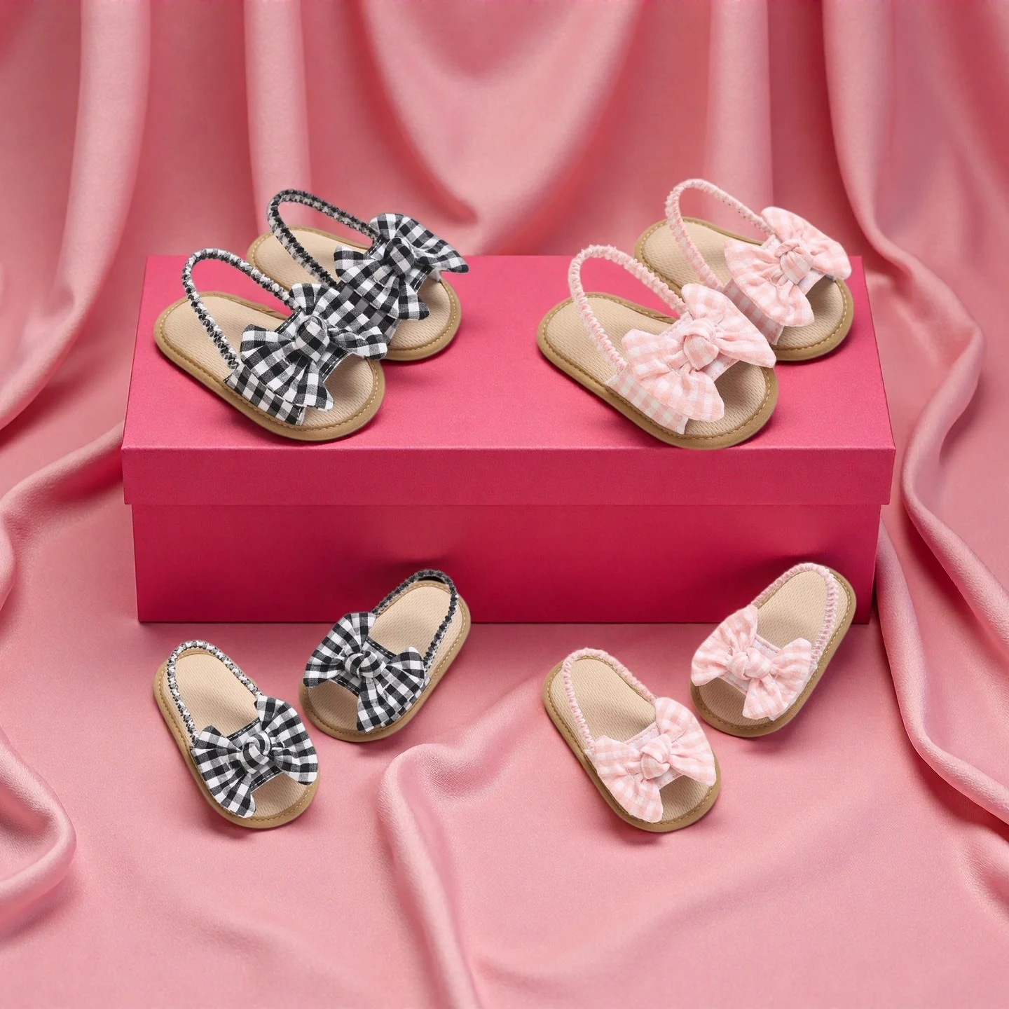 Various colors Infant Non-Slip First Walkers Footwear 0-18 Months Baby Girls Sweet Flowers Sandals Summer Soft Sole Flat