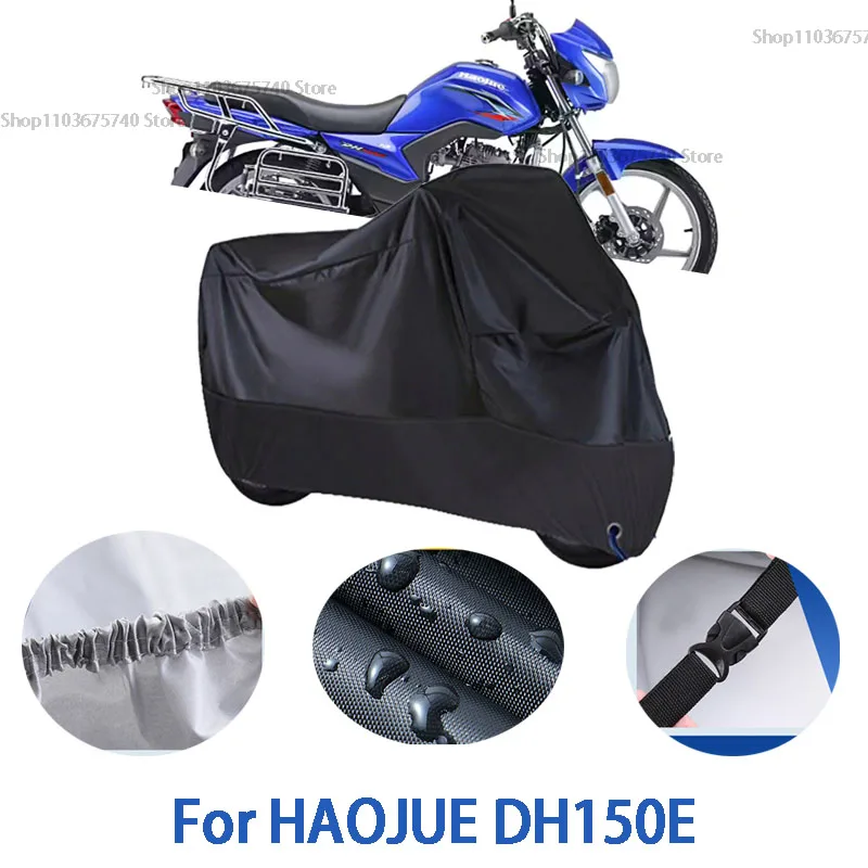 

Полные чехлы для мотоцикла HAOJUE DH150E, автомобильные чехлы на открытом воздухе, защита от солнца, пыли, без ушей, утолщенные оксфордские чехлы, аксессуары