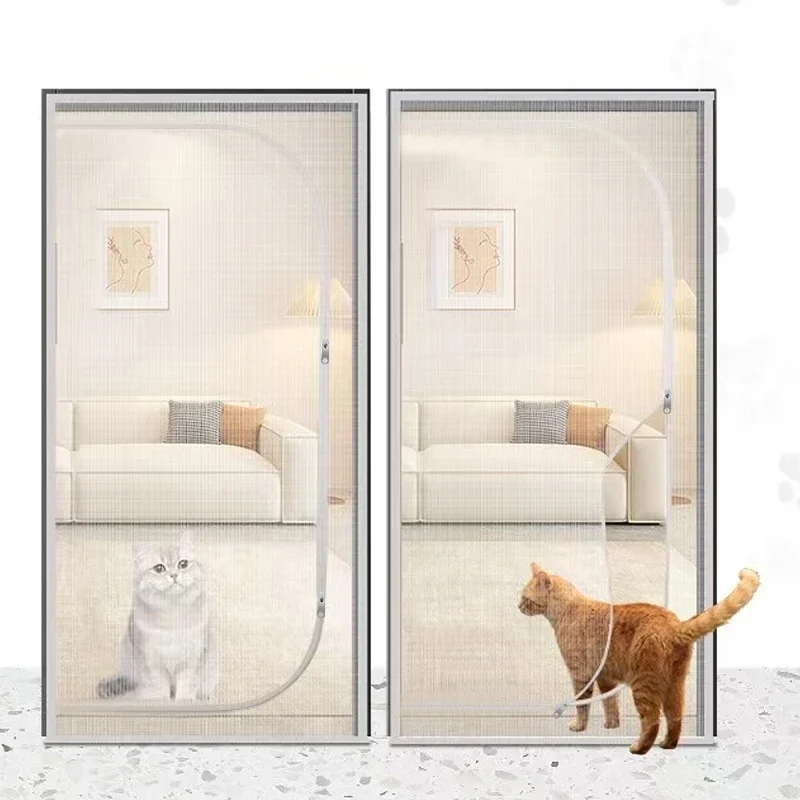 Anti-mosquito Window Screens,U-shaped Zipper Screen Window，washable Mesh，Mosquito Nets Mesh Mosquitoes，Anti Cat Door Curtain