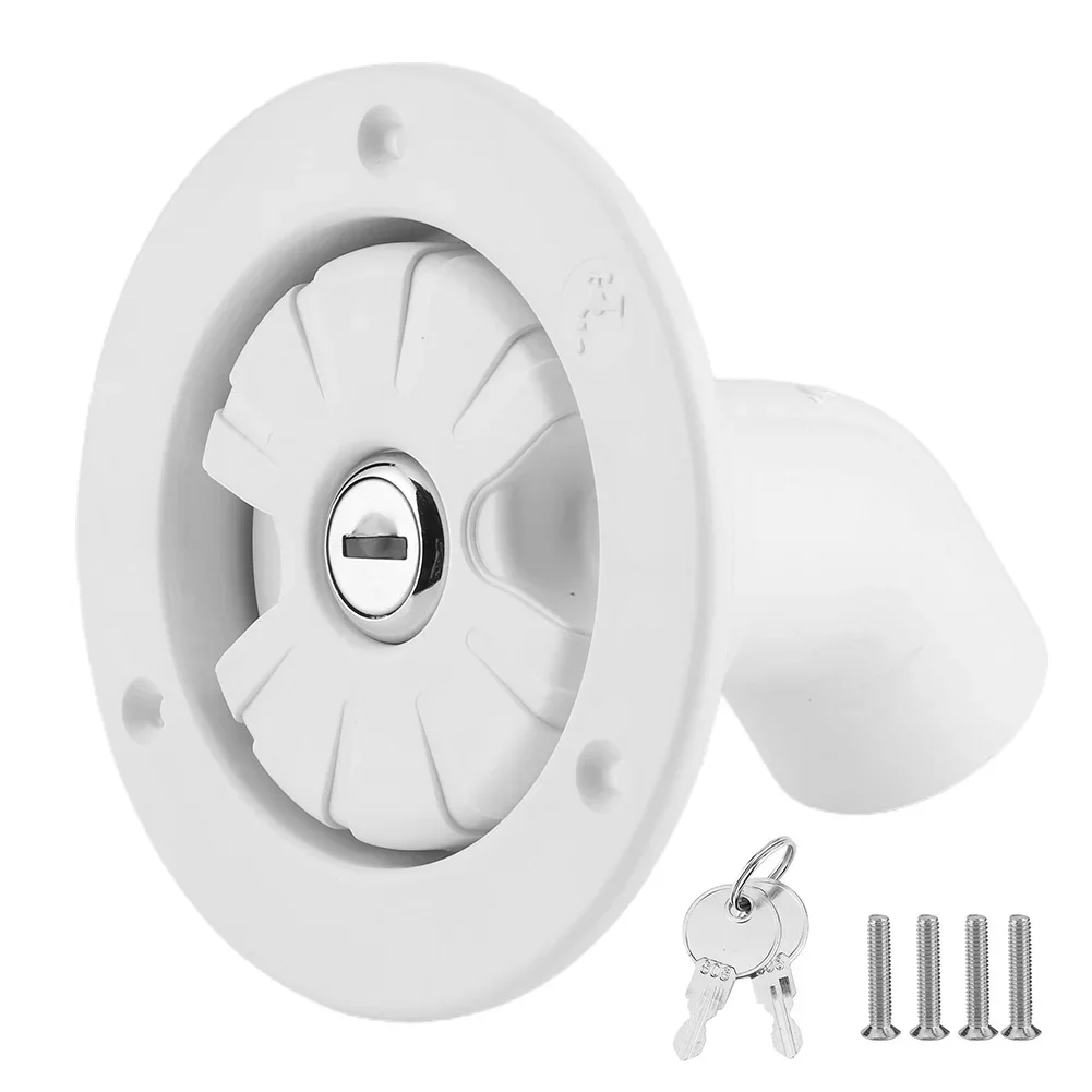 RV Accessories Water Filling Hatch Lockable Water Inlet Freshwater Filling Filter with 2 Keys For Boat Trailer Caravan Towing Ca