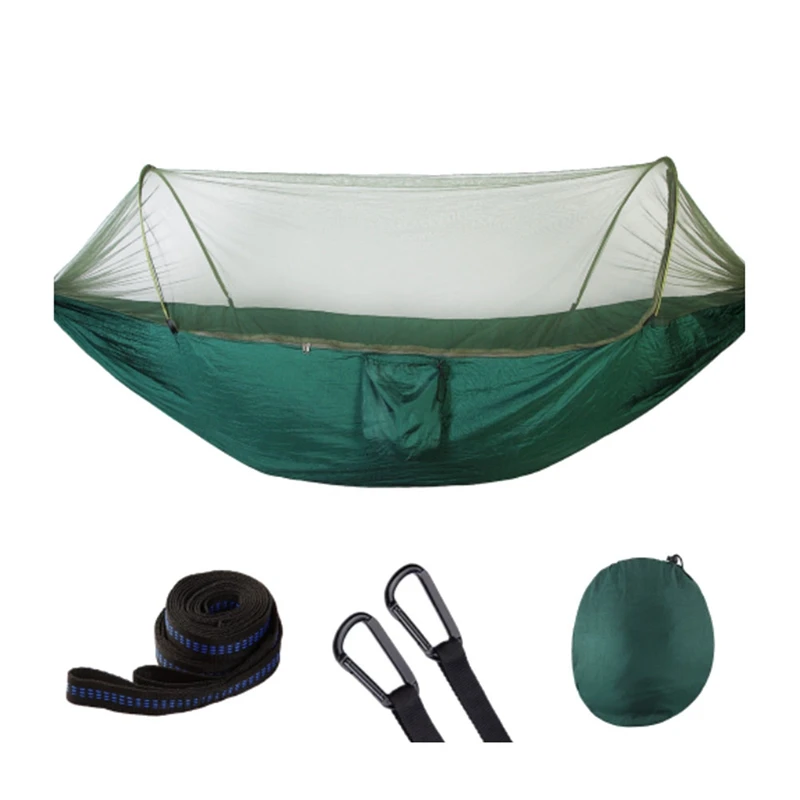 

Hammock With Anti-Mosquito Outdoor Double Nylon Parachute Cloth Camping Mosquito Hammock Control Hammock Canopy