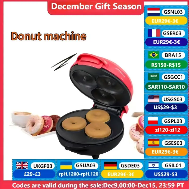 Mini Donut Making Machine, Children\'s Breakfast Machine, Non Stick Surface, Fast Snack Making, Dessert Making, Household Applian