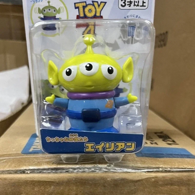 Anime Toy Story reloj Woody Cuisi tenedor Buzz Lightyear figura alienígena juguete de cuerda modelo adornos niños regalo de cumpleaños