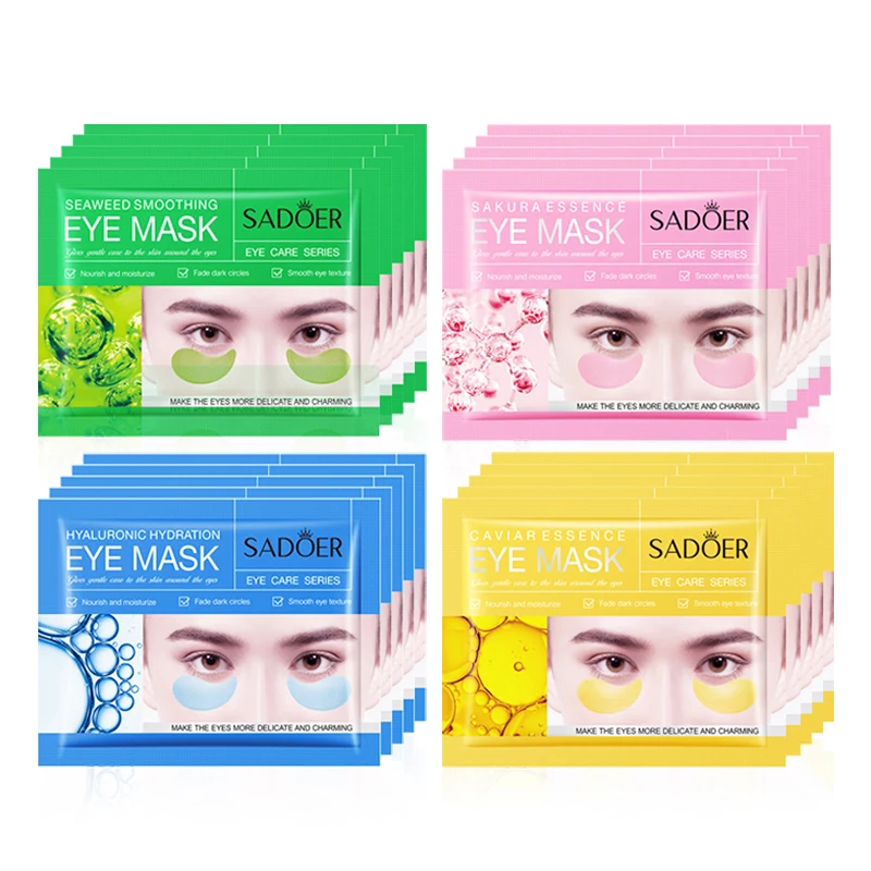 5Pairs SADOER Crystal Collagen Eye Mask Anti Dark Circles Removal Eyes Bags Moisturizing Eye Patches for Eyes Skin Care