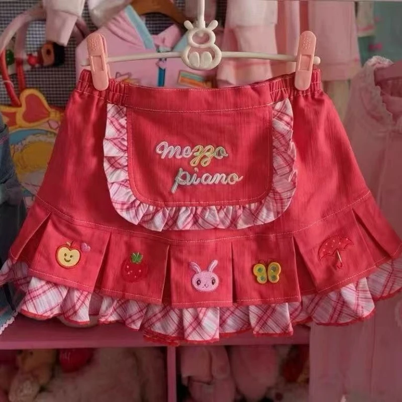 Chic Japanese Kawaii Cake Mini Skirts Sweet Y2k Lolita JK Short Bottoms Fashion Skirts Women Girls Casual Vacation Party Wear